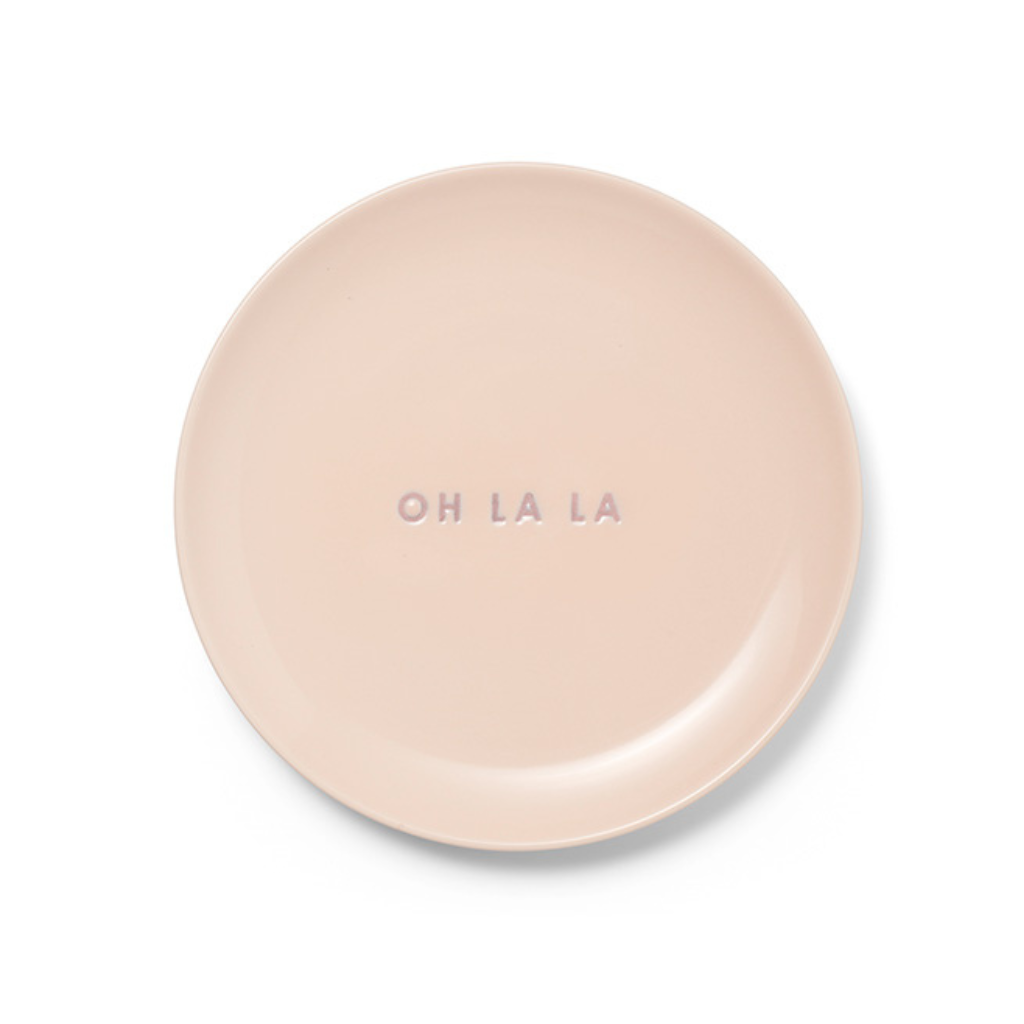 Vondels Ceramic cake plate oh la la ecru ø16 cm