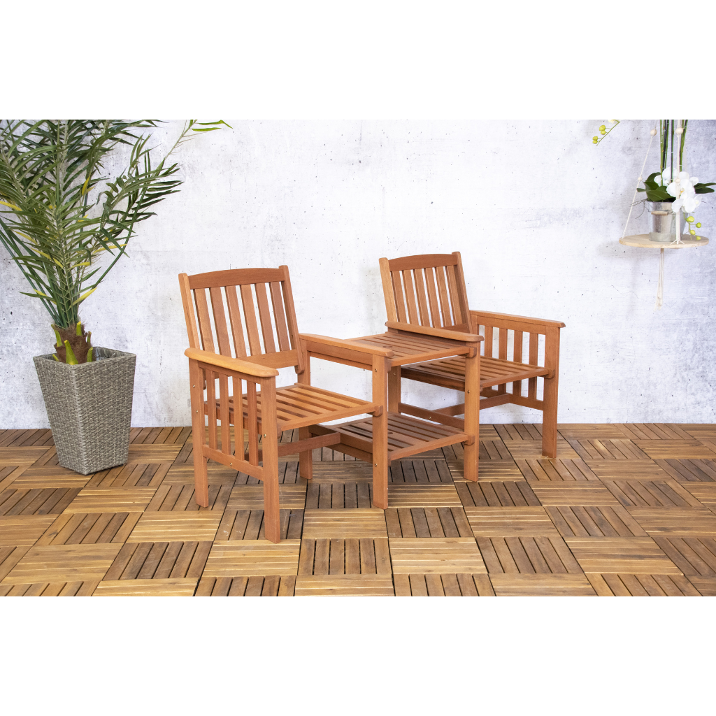 De Bosrand Tete-a-tete Tuinbank 2-zits Miami Bruin 160 x 89 x 63 cm