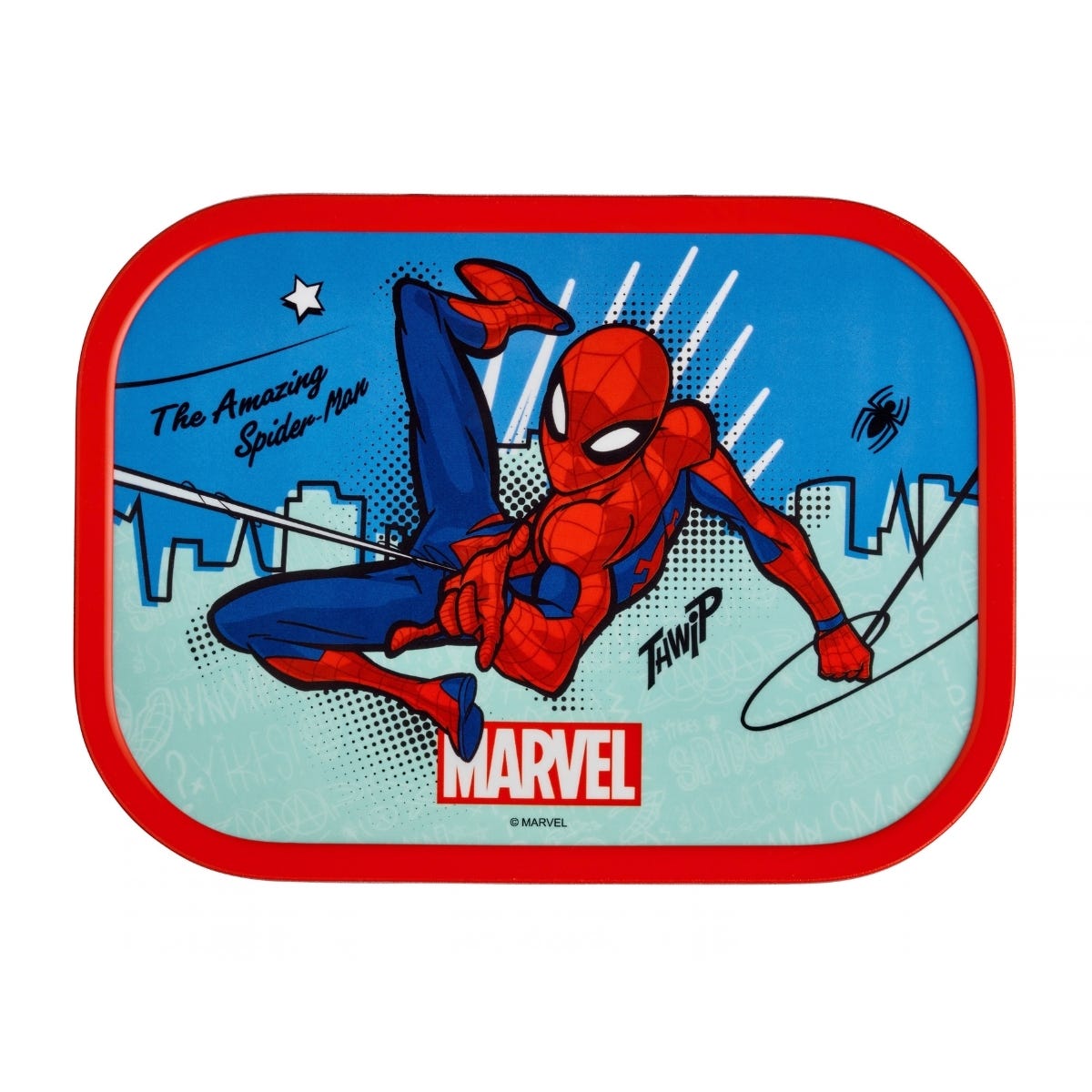 Mepal Bento Lunchbox met Vorkje Campus Spiderman - Blauw - 17,8 x 13,2 x 6,1 cm