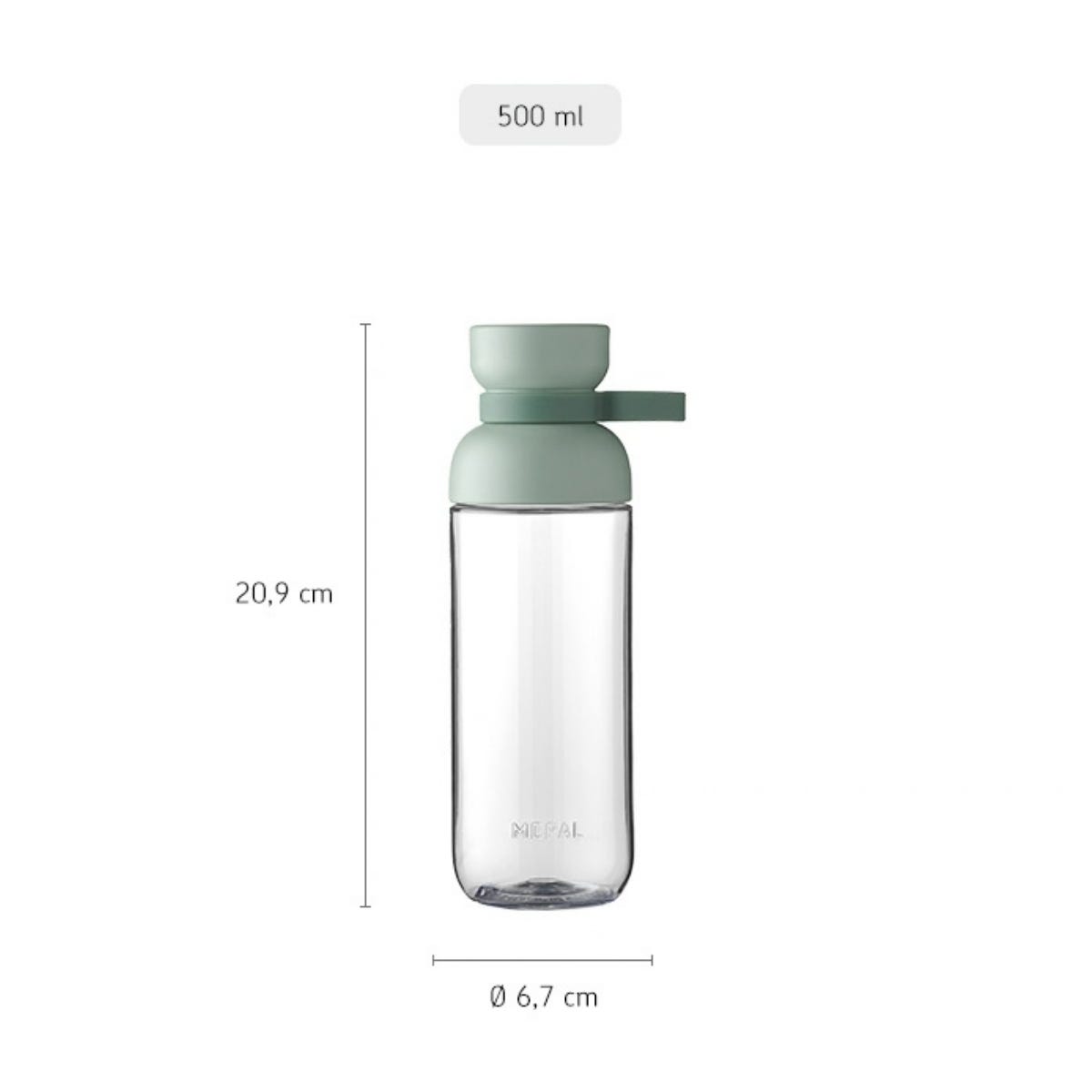 Mepal Waterfles Vita 500 ml - Nordic Sage - 8,7 x 6,5 x 20,9 cm
