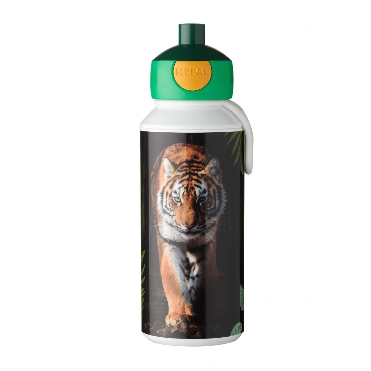 Mepal Drinkfles Pop-up Campus Wild Tiger 400 ml - Groen - 7 x 6,4 x 18,4 cm