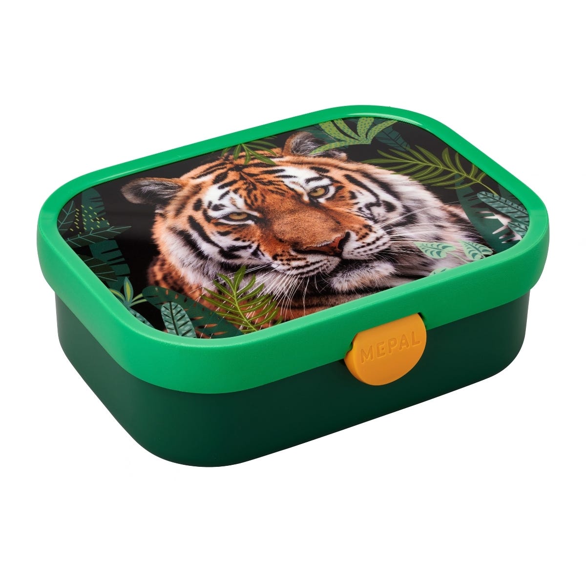 Mepal Bento Lunchbox met Vorkje Campus Wild Tiger - Groen - 17,8 x 13,2 x 6,1 cm