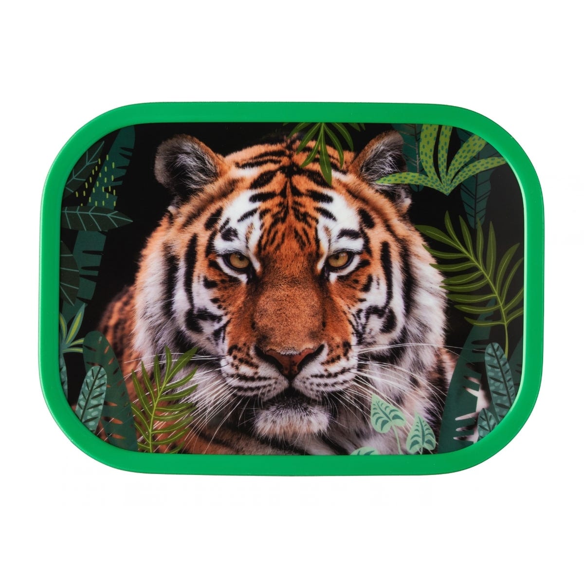 Mepal Bento Lunchbox met Vorkje Campus Wild Tiger - Groen - 17,8 x 13,2 x 6,1 cm