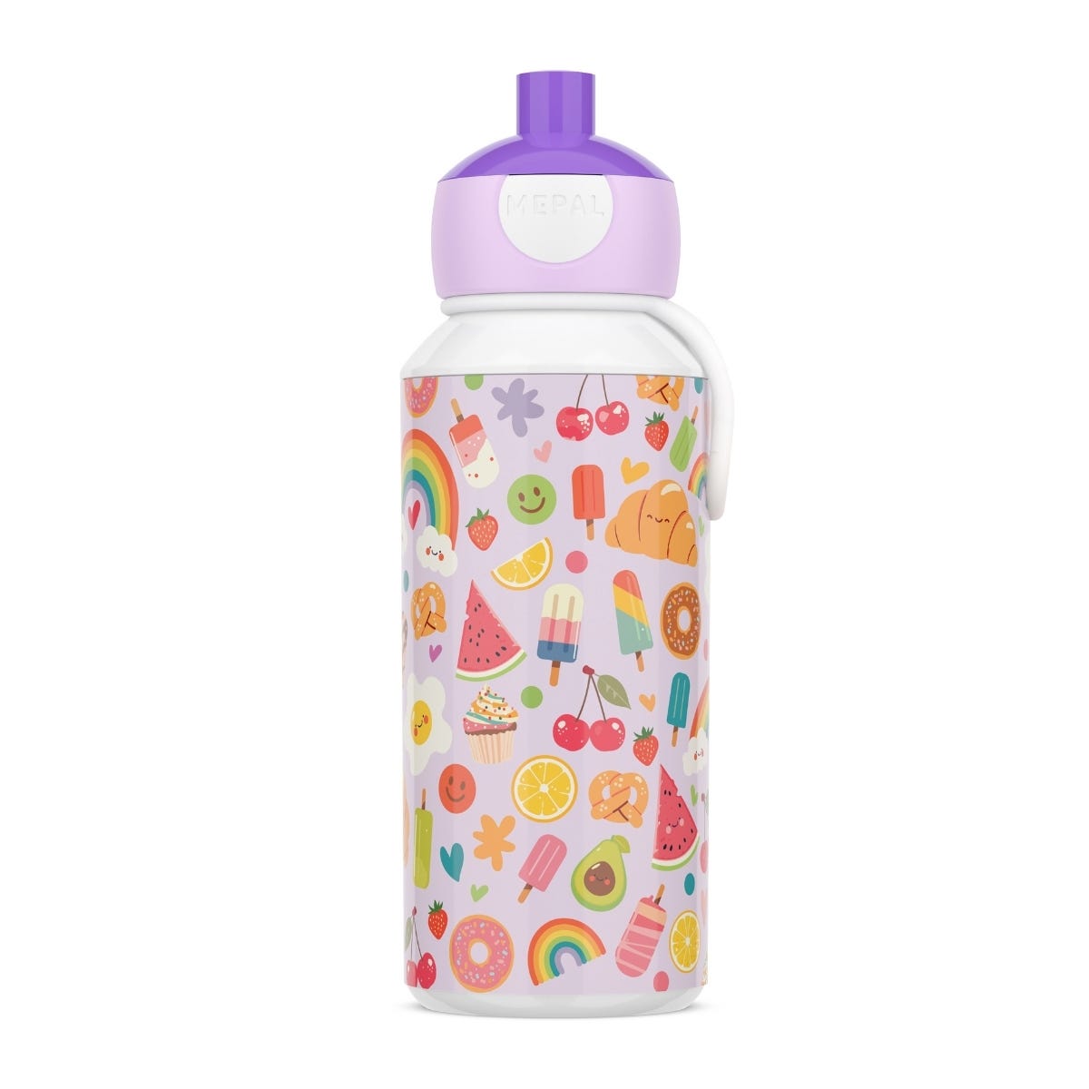 Mepal Drinkfles Pop-up Campus Food Fest 400 ml - Paars - 7 x 6,4 x 18,4 cm