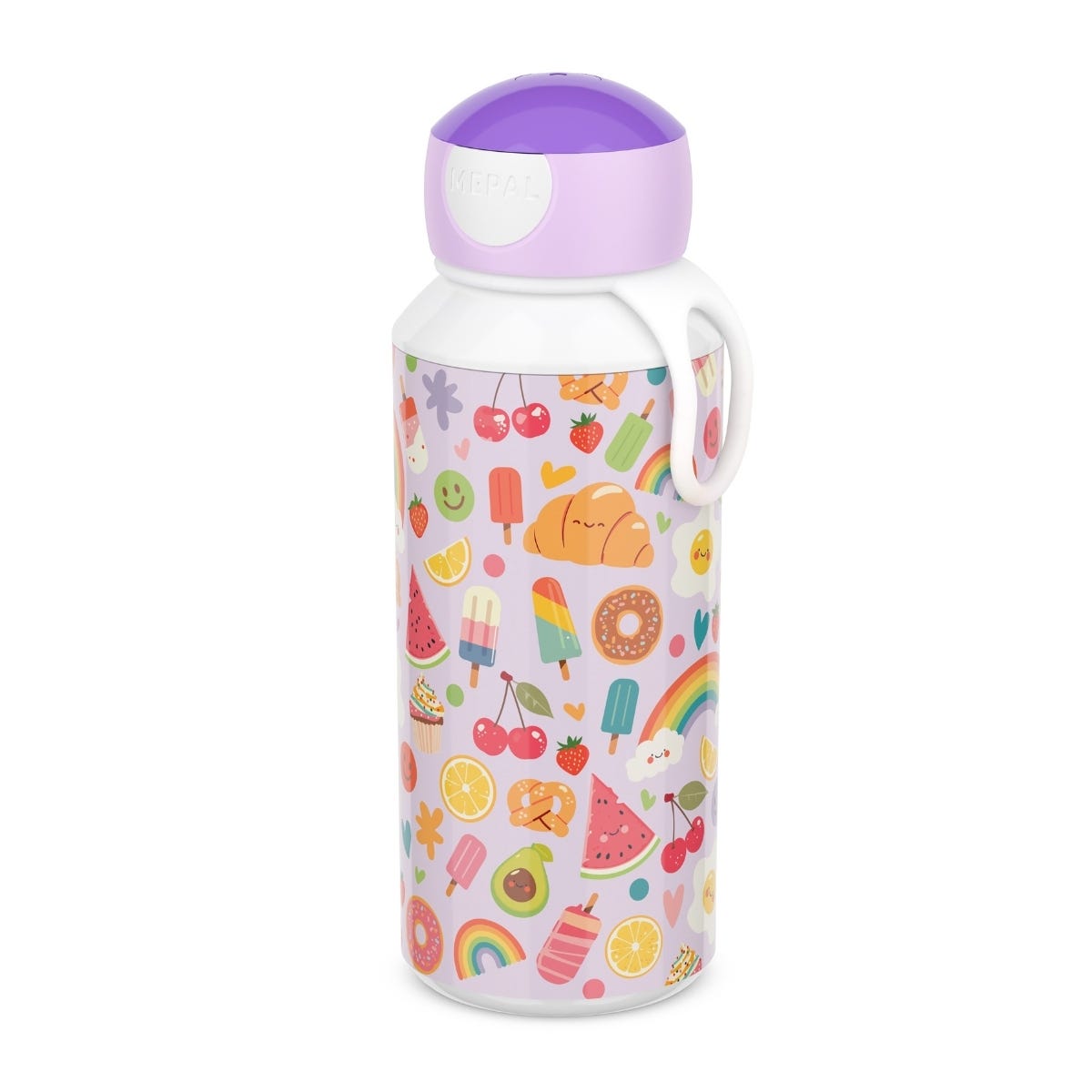 Mepal Drinkfles Pop-up Campus Food Fest 400 ml - Paars - 7 x 6,4 x 18,4 cm