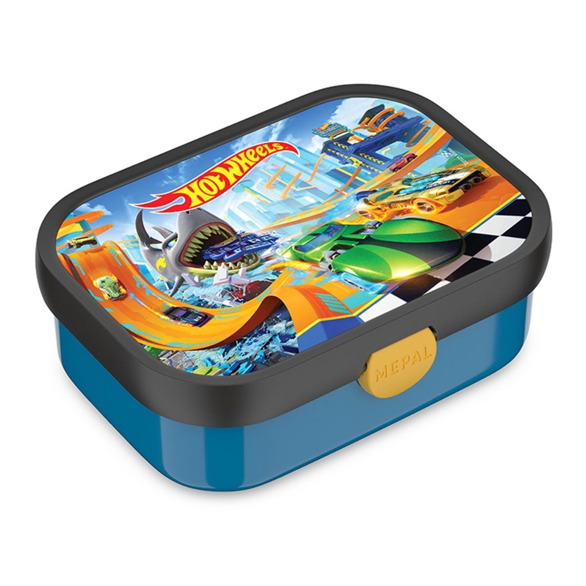 Mepal Bento Lunchbox met Vorkje Campus Hot Wheels - Blauw - 17,8 x 13,2 x 6,1 cm