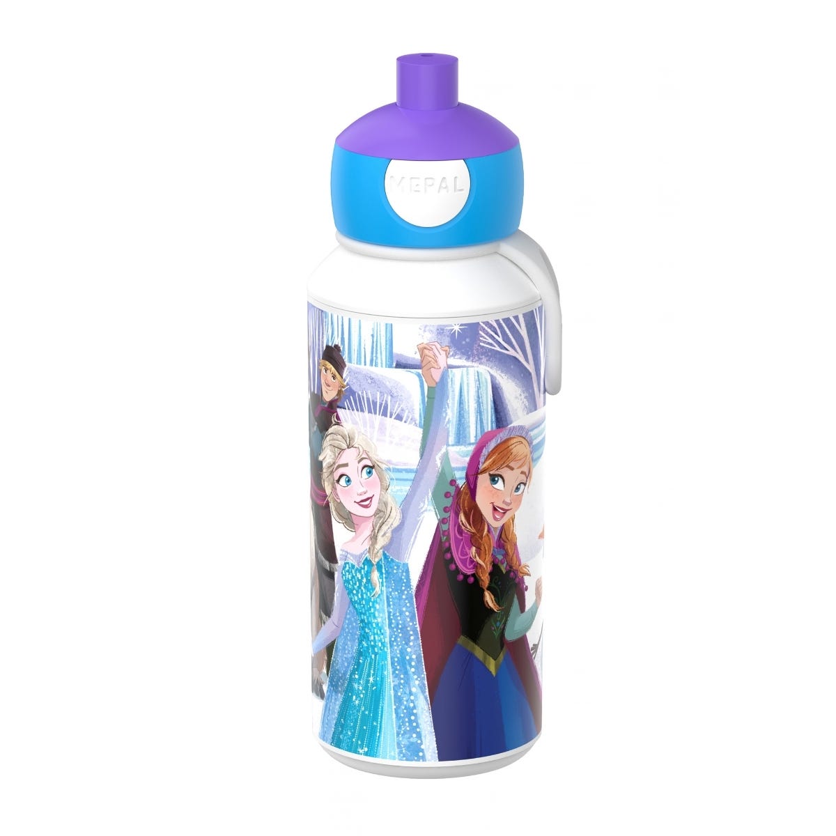 Mepal Drinkfles Pop-up Campus Frozen Friends 400 ml - Blauw - 7 x 6,4 x 18,4 cm