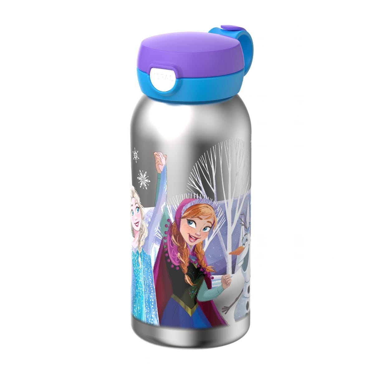 Mepal Isoleerfles met Flipdop Campus Frozen Friends 500 ml - Blauw - 9,5 x 7,6 x 19,5 cm
