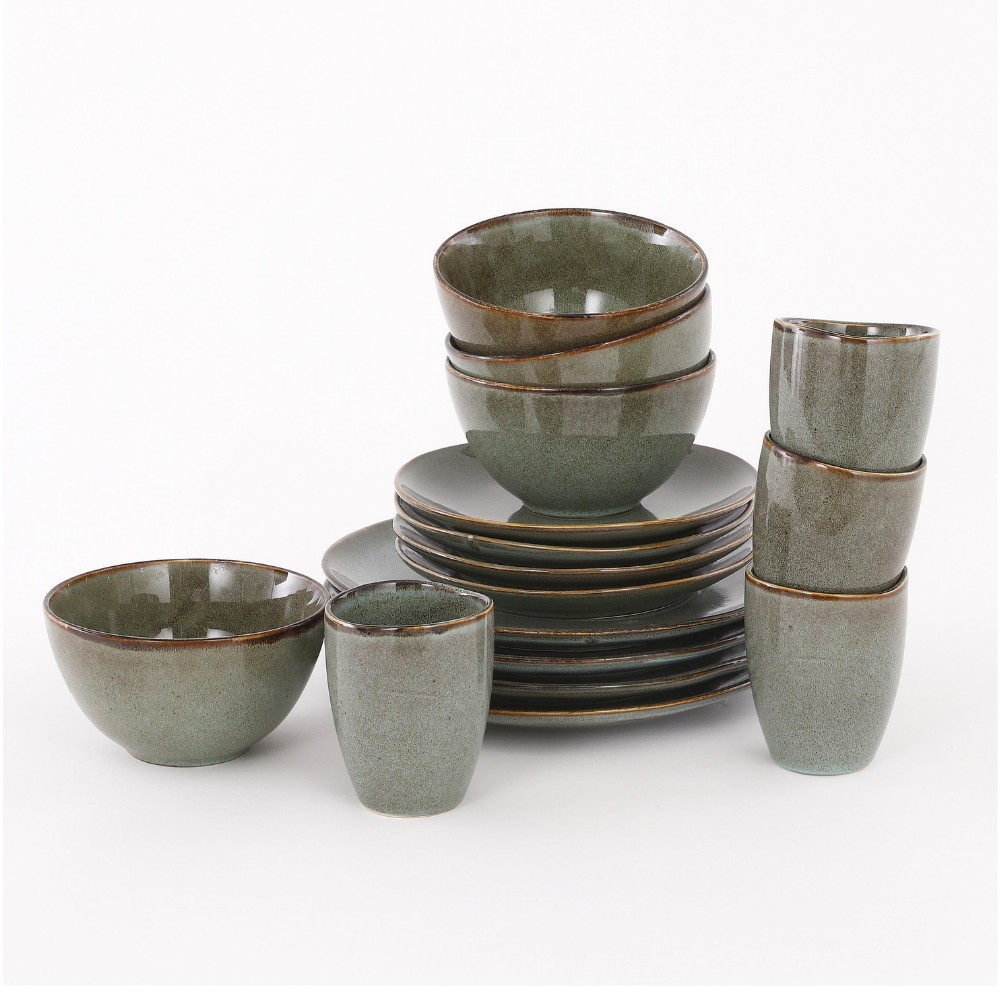 Mica Decorations Tabo servies set groen 16-delig