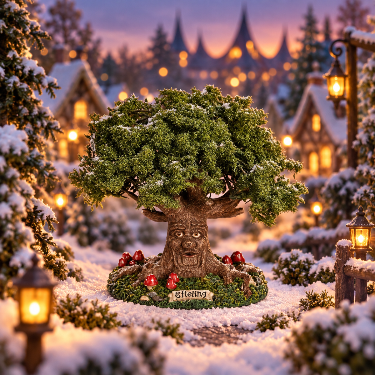 Efteling Kerstdorpminiatuur Sprookjesboom 9.5 x 7.5 x 10 cm