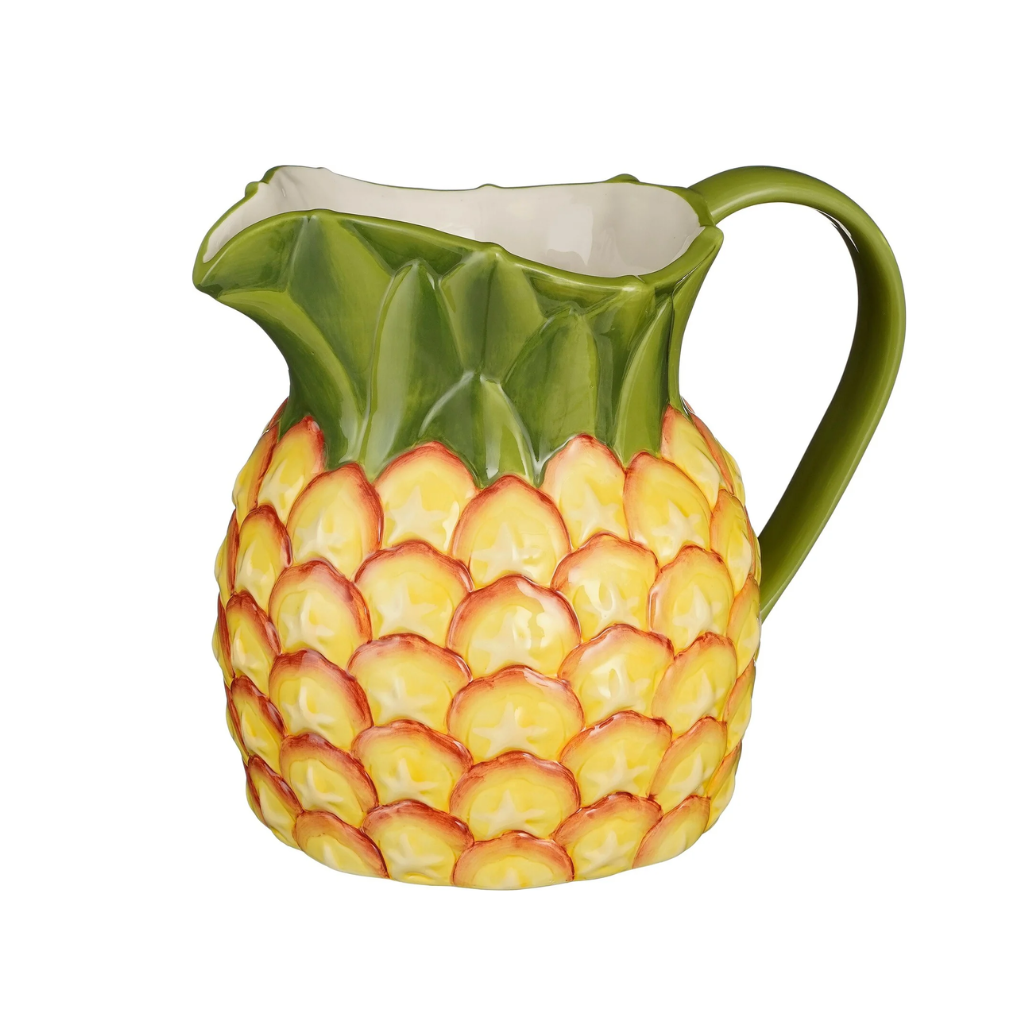 Mica Decorations Kan Exotica ananas geel 22 x 15.5 x 19.5 cm