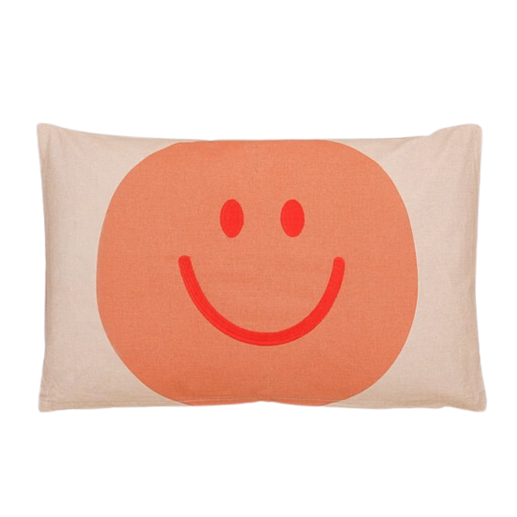 Mica Decorations Kussen smiley roest 55 x 35 cm
