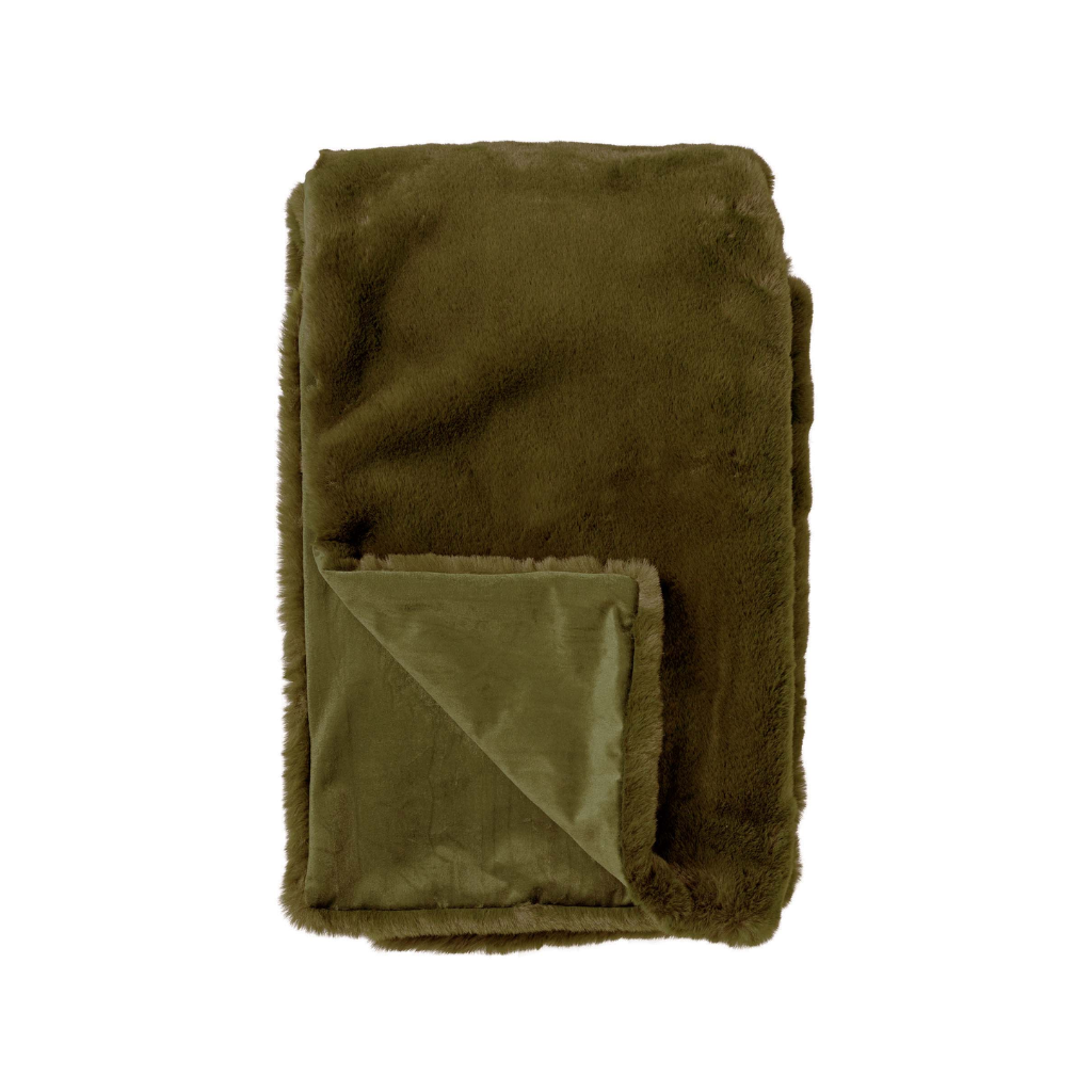 Dutch Decor Plaid Zinzi military olive 140 x 180 cm