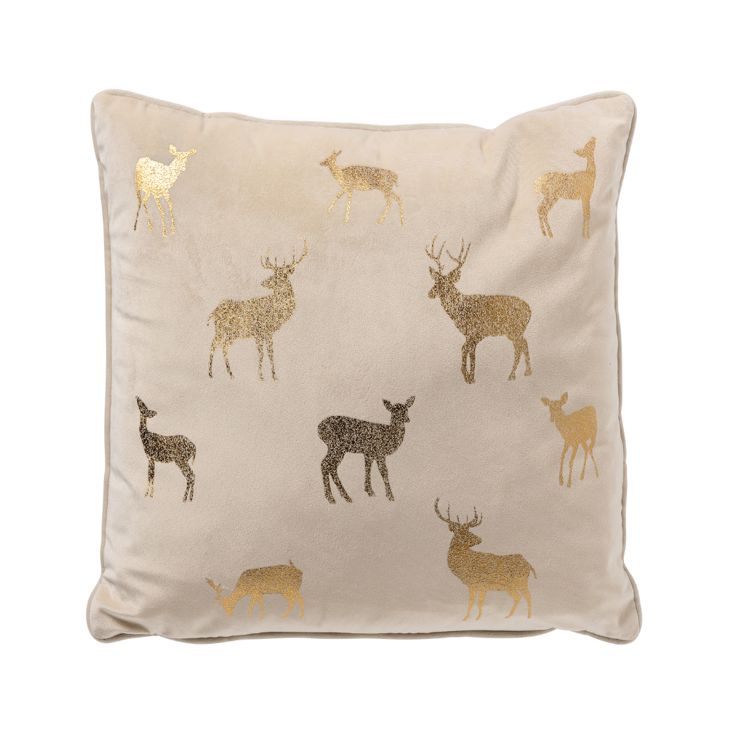 Dutch Decor Sierkussen Deer Whisper White 45 x 45 cm