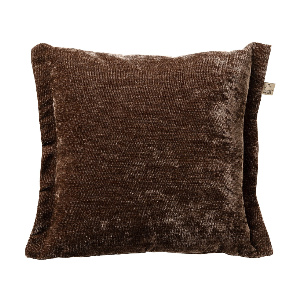 Dutch Decor Sierkussen Lewis chocolate martini 45 x 45 cm
