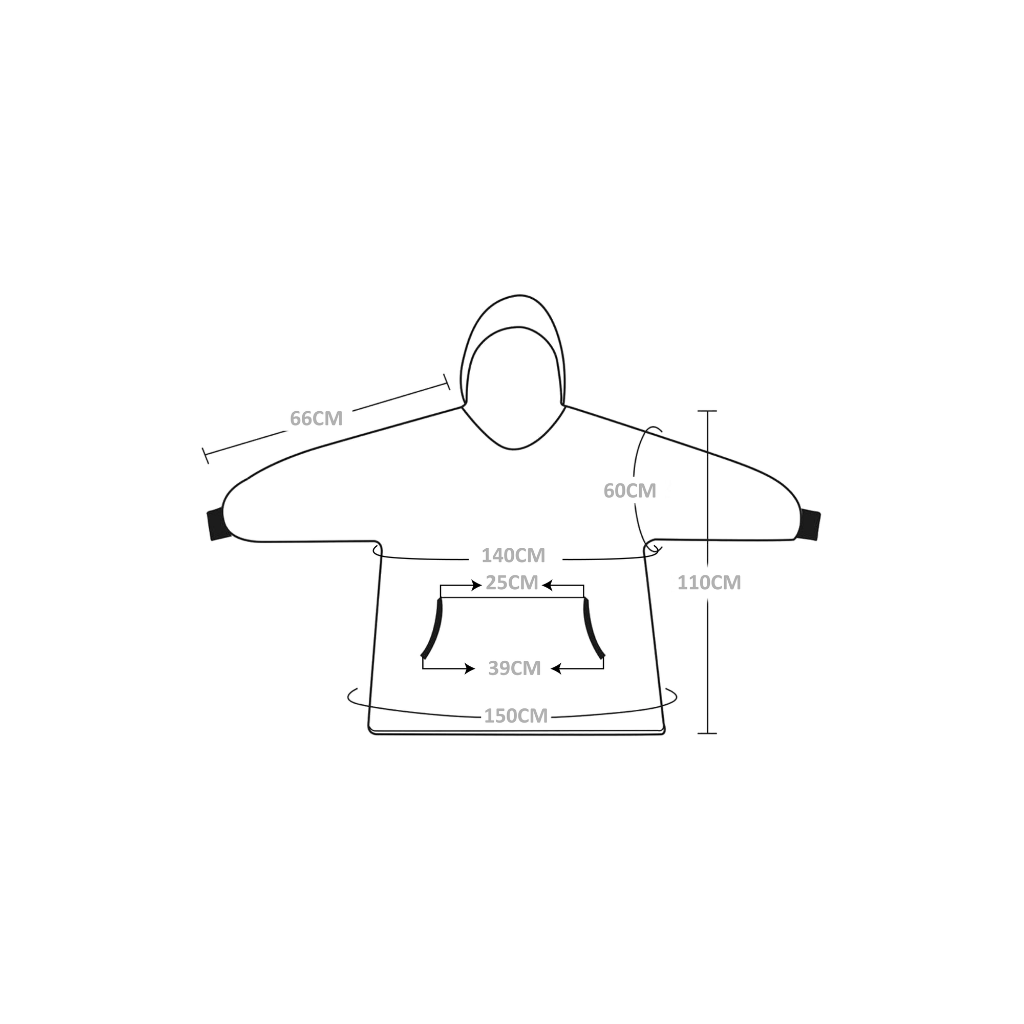 Dutch Decor Hoodie Sherry chocolate martini 170 x 110 cm