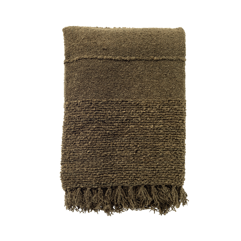 Dutch Decor Plaid Senna military olive 140 x 180 cm