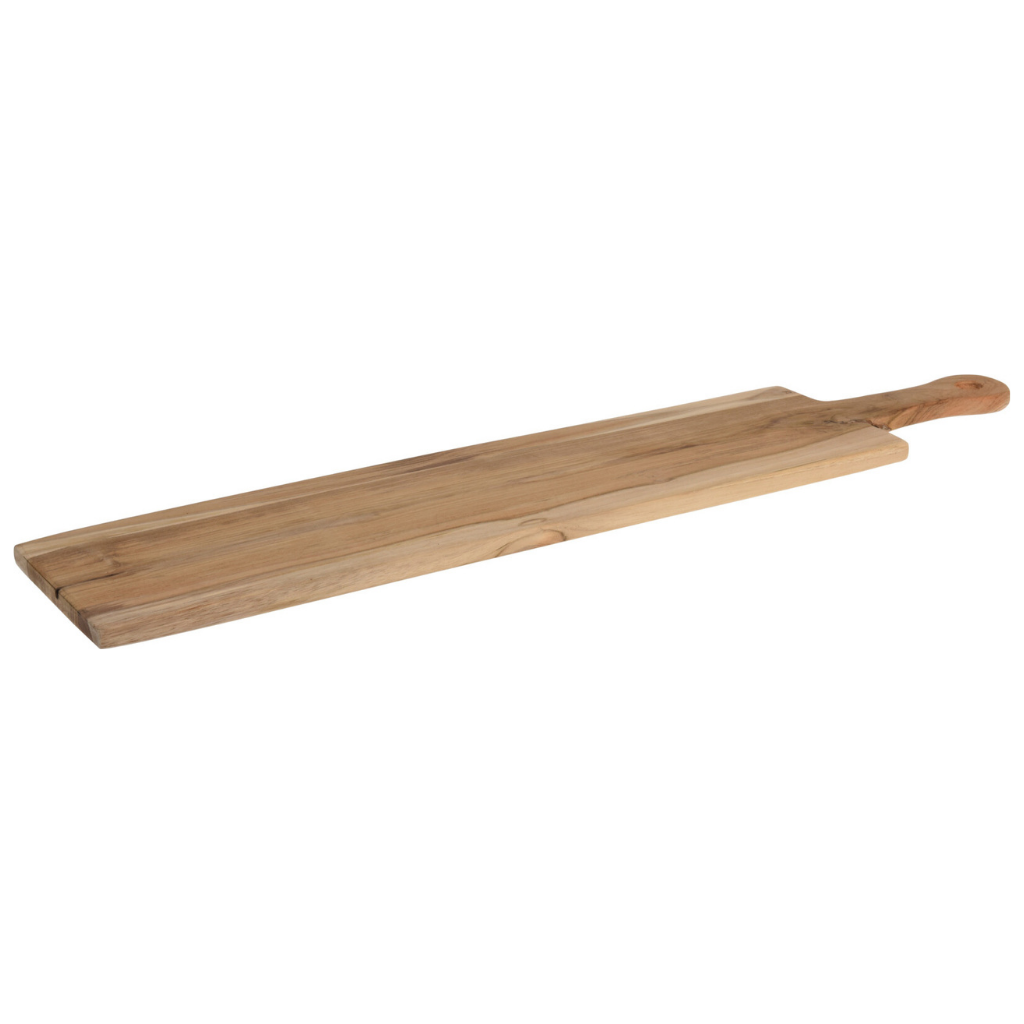 Serveerplateau teak met handvat 70 x 15 cm