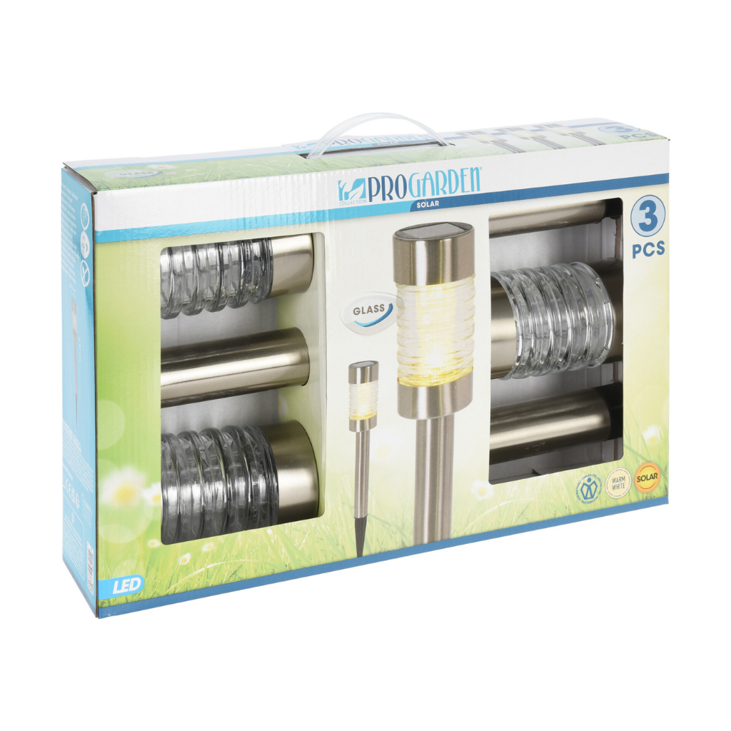 Pro Garden Solarlamp 3 stuks 39 cm