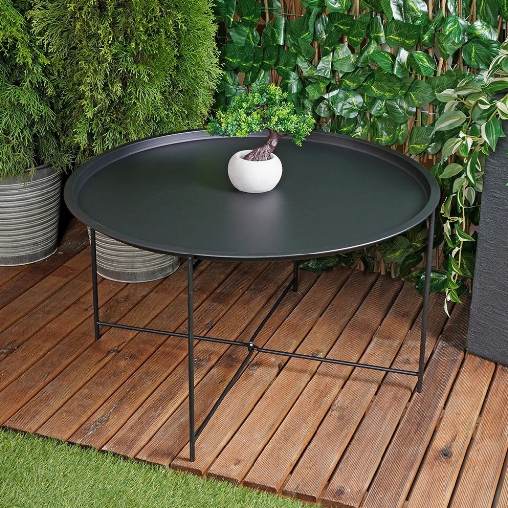 De Bosrand Bijzettafel Zwart 75 x 42 cm