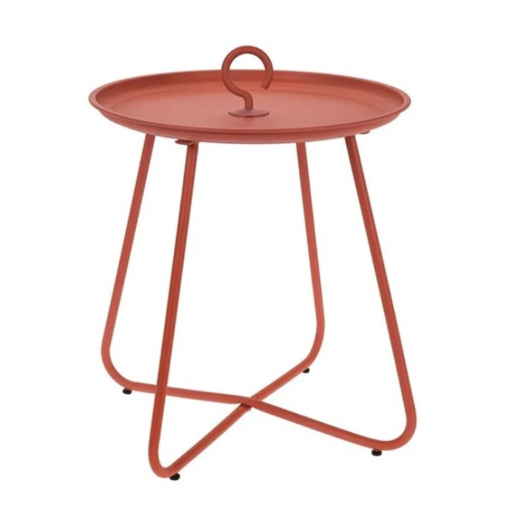 Bijzettafel rond metaal Ø40xh46cm terra