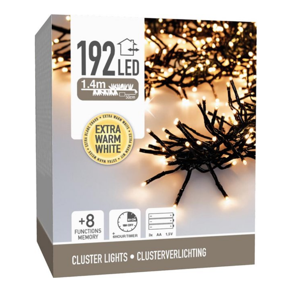 Clusterverlichting 192 LED extra wit