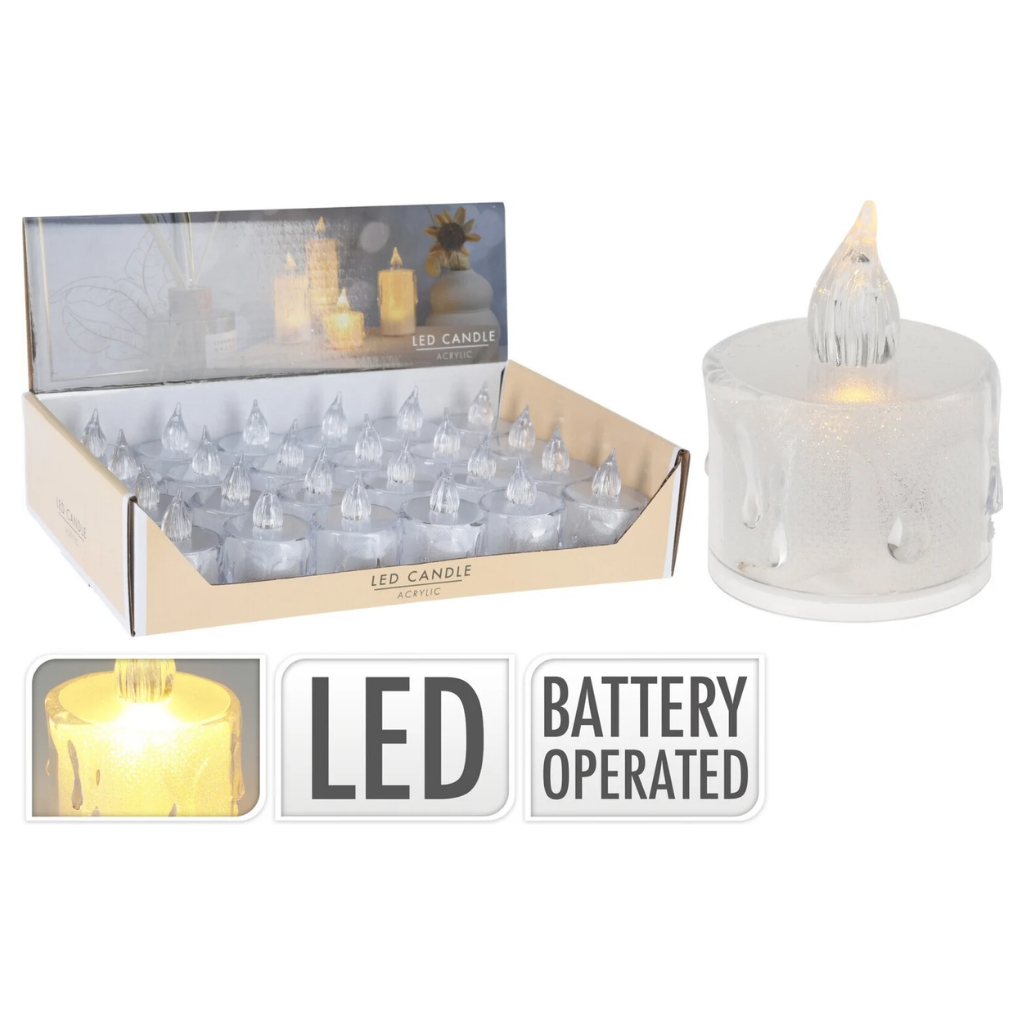 Waxinelicht LED druipkaarsje 5cm