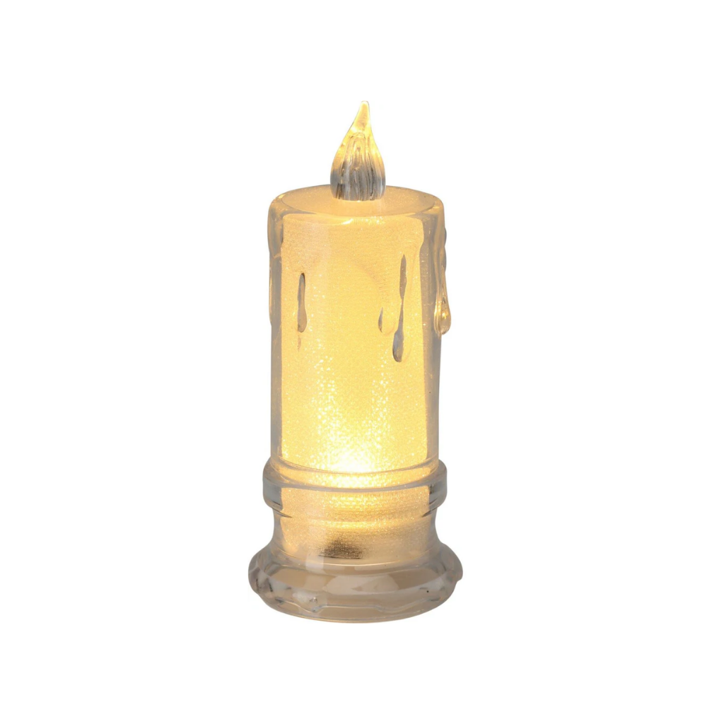 LED waxinelicht transparant 11 cm