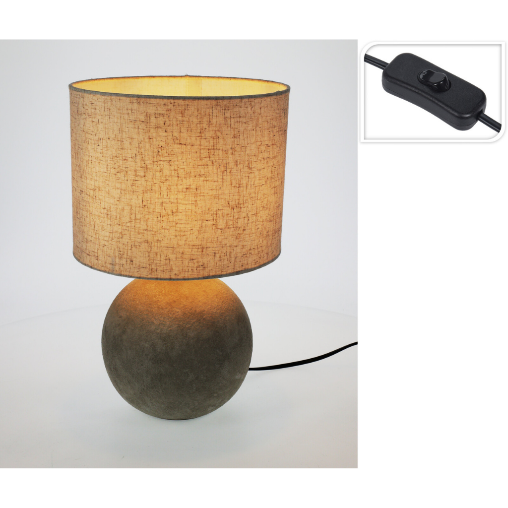 Home & Styling Tafellamp keramiek wit 36.5 x 16.5 cm