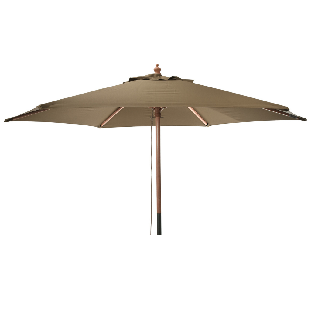 Parasol houtstok taupe 250 cm