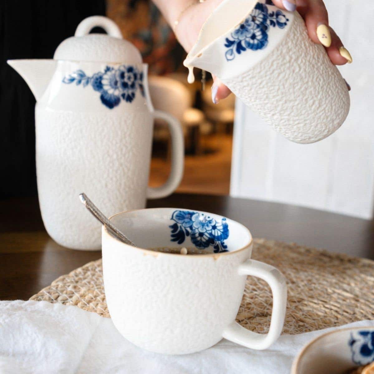 Heinen Delfts Blauw Bloesem Melkkan