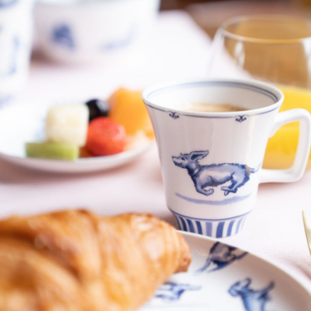 Heinen Delfts Blauw Koffiemok Teckel Nhaan