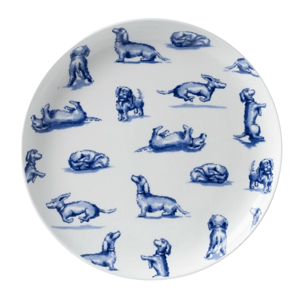 Heinen Delfts Blauw Ontbijtbord Teckel Nhaan 21 cm