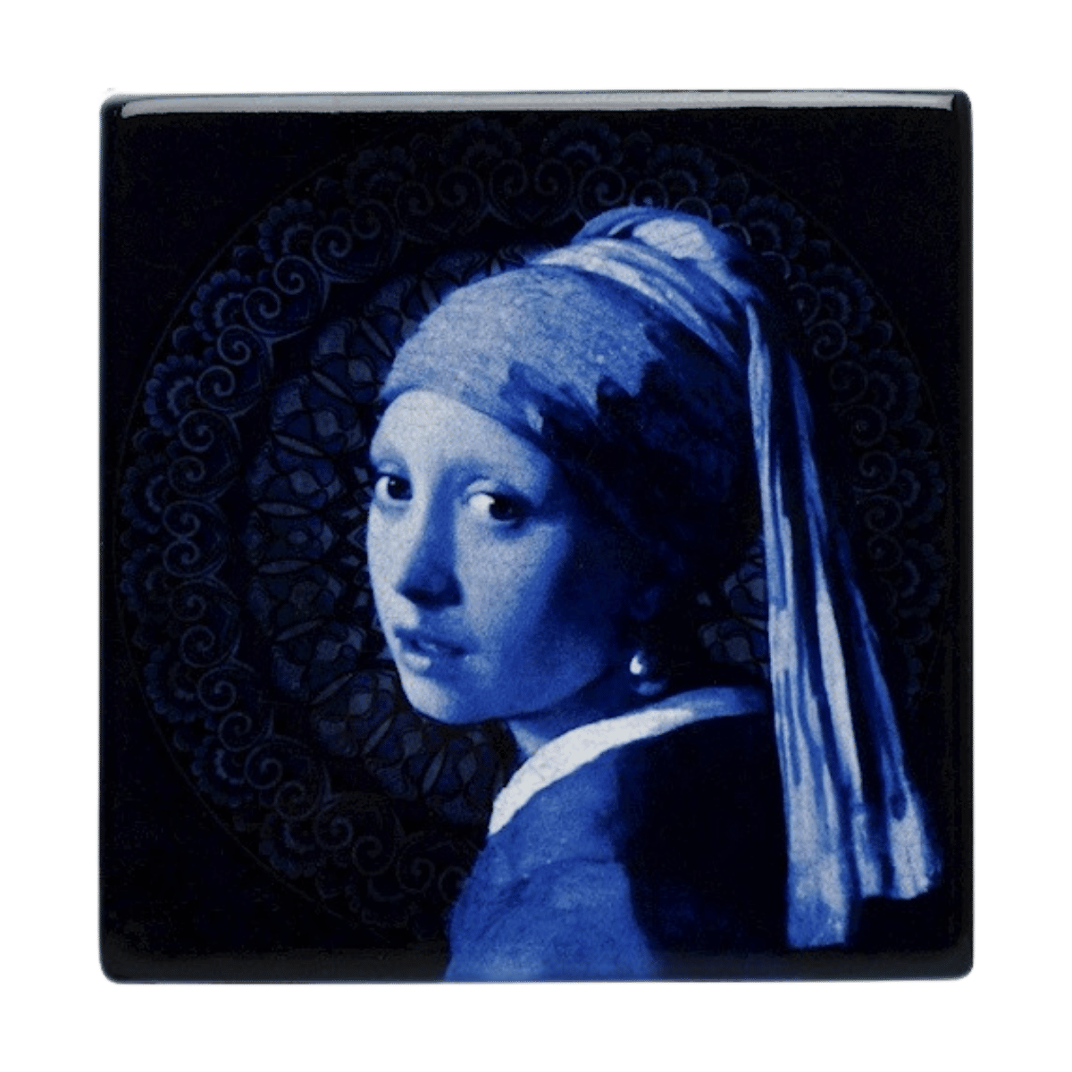 Heinen Delfts Blauw Onderzetters Vermeer Delfts blauw set van 4