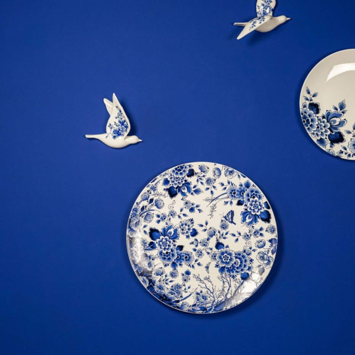 Heinen Delfts Blauw Wandvogel Delfts blauw 2