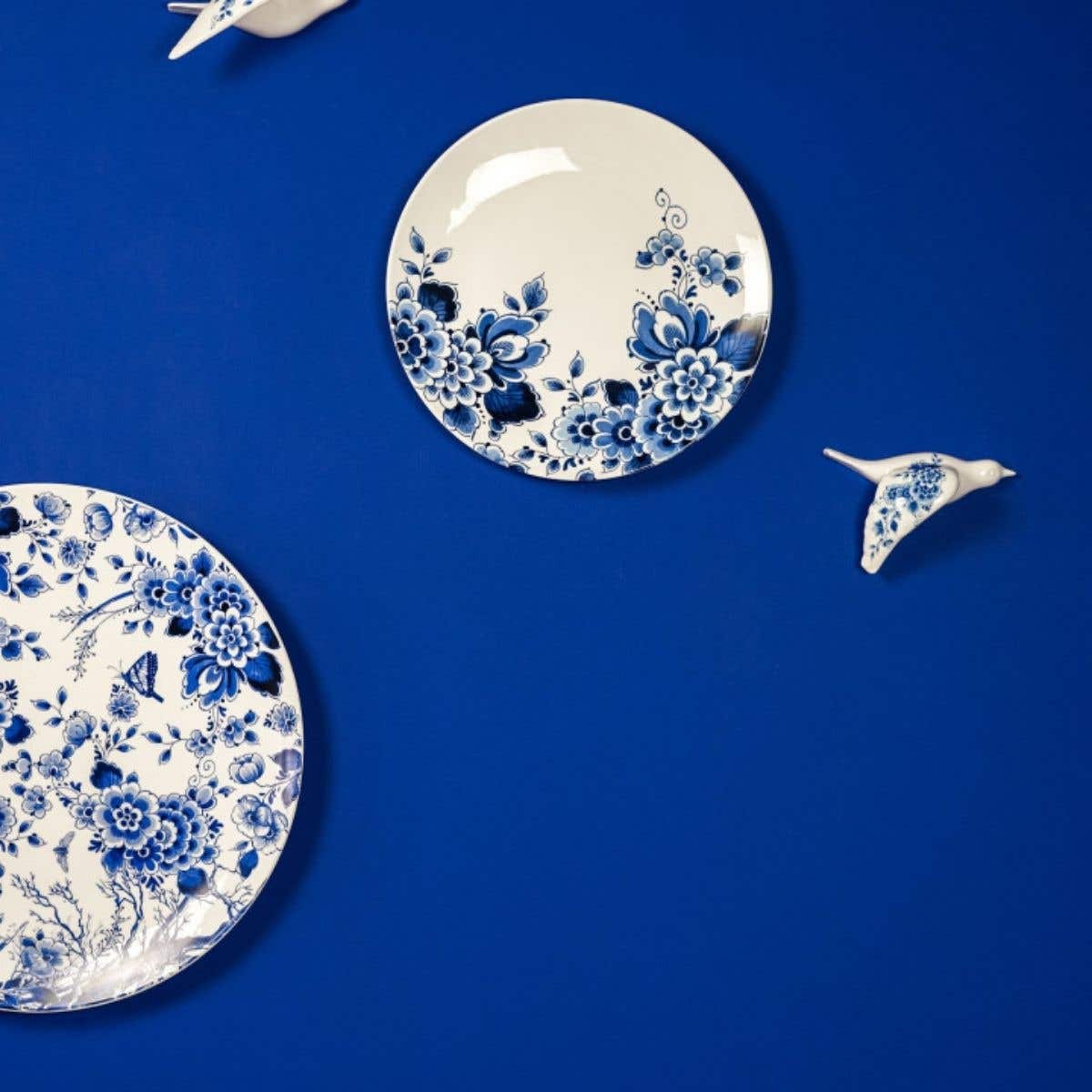 Heinen Delfts Blauw Wandvogel Delfts blauw 2