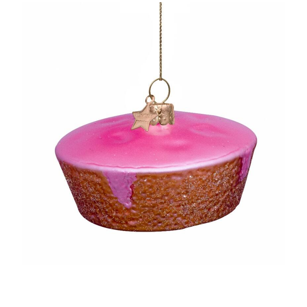 Vondels Kersthanger roze koek 6 cm