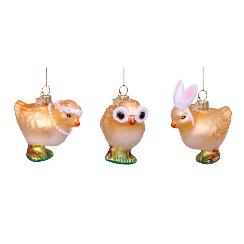 Vondels Paashanger Set Kippen 3 stuks H6 cm