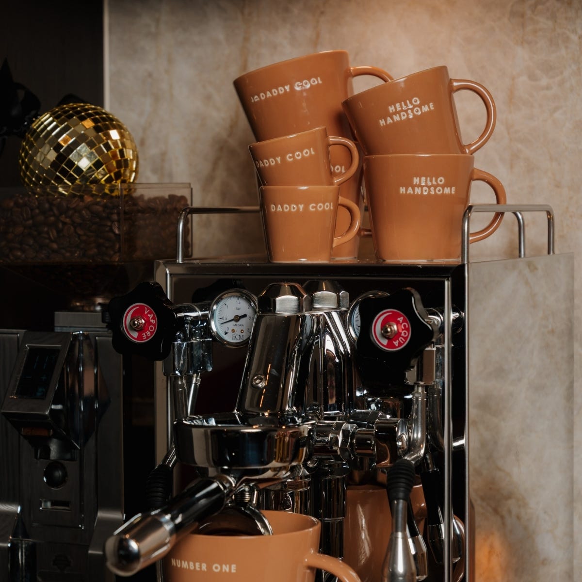 Vondels Espressokopje Daddy Cool Bruin 7.6 x 6.3 x 5.7 cm