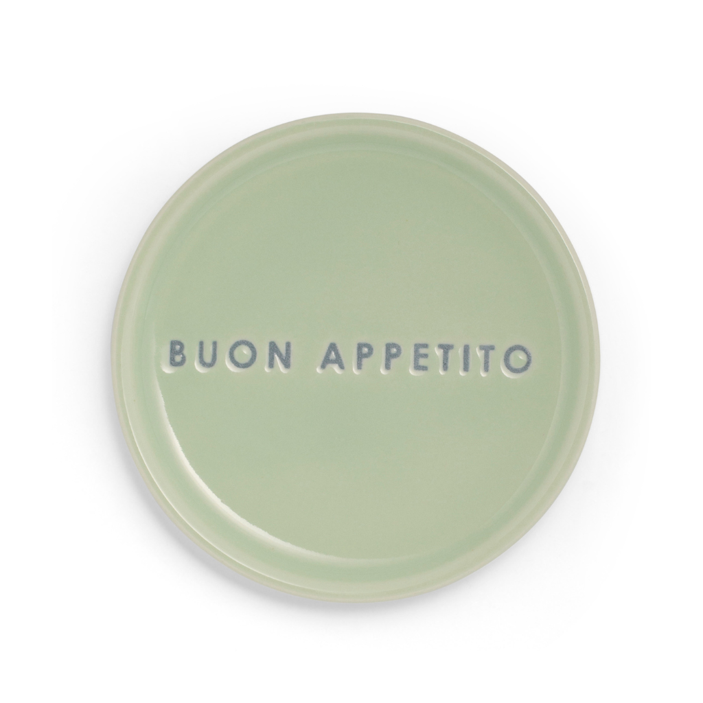 Vondels Ceramic Petit Four Plate Buon Appetito light green Ø8.5cm