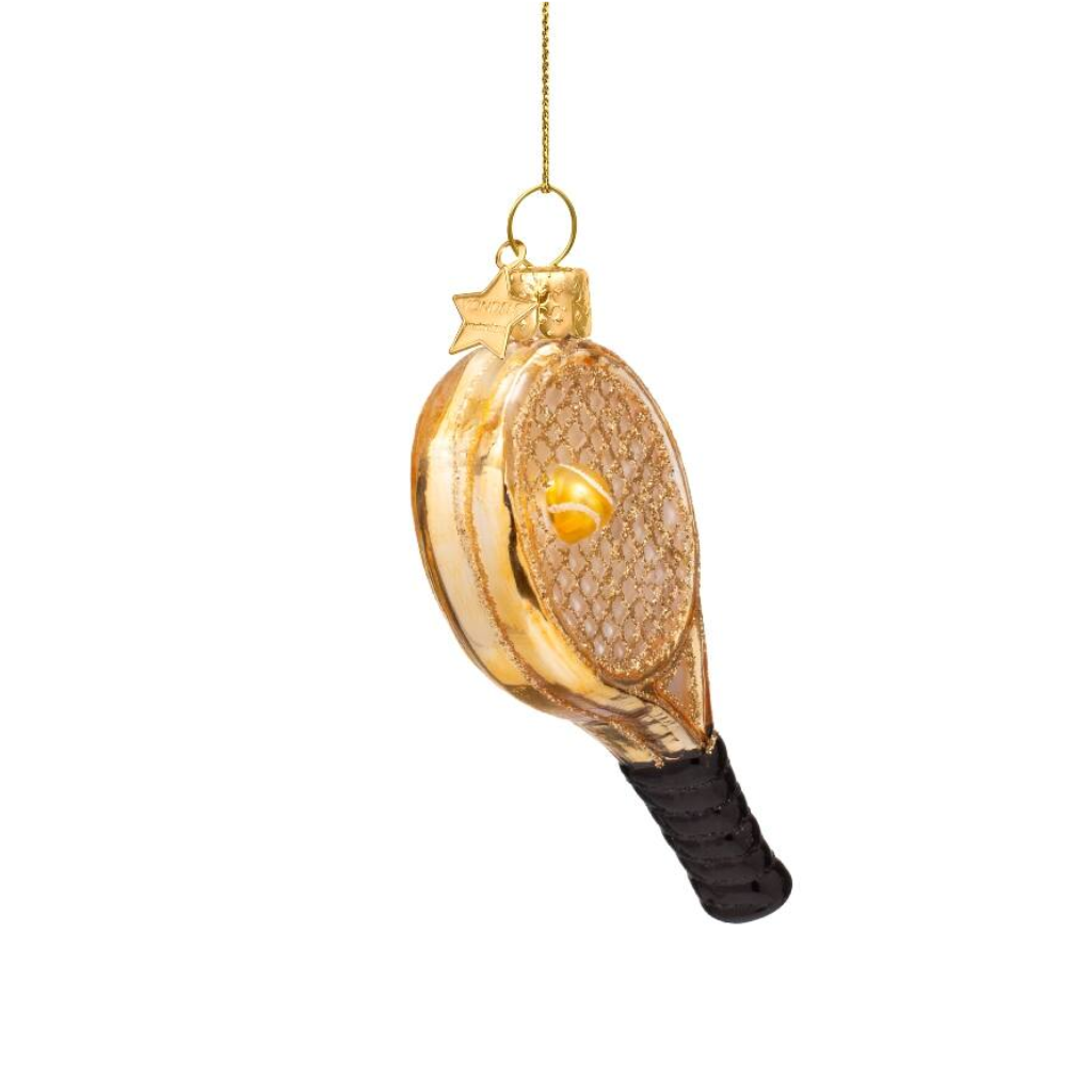 Vondels Kersthanger tennisracket goud 9.5 cm