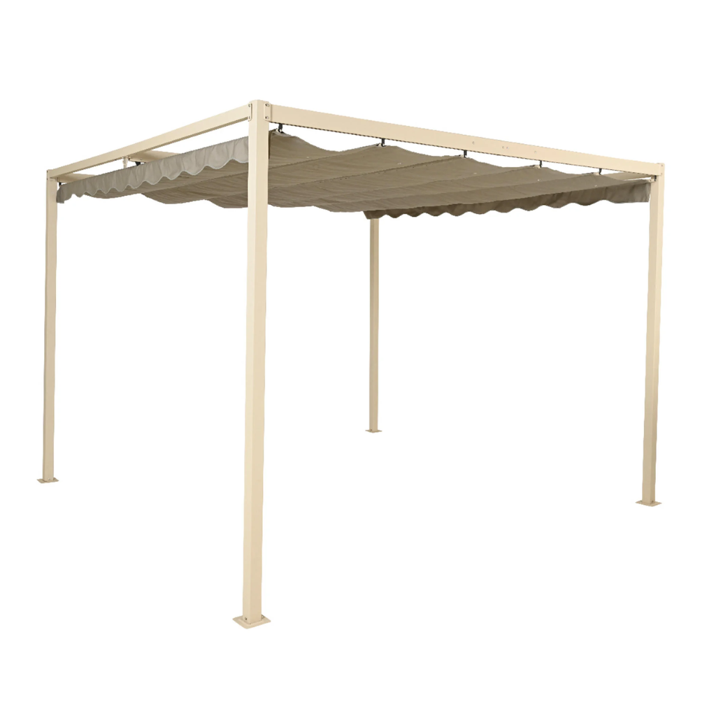 Outdoor Living Pergola aluminium crème 3 x 3 m