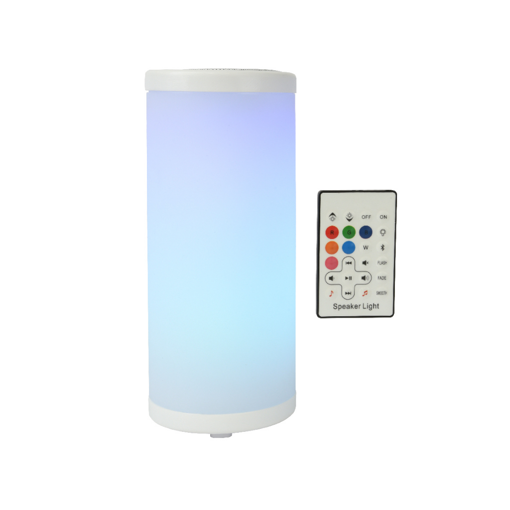 Lumineo LED speaker oplaadbaar buiten wit 23.8 cm