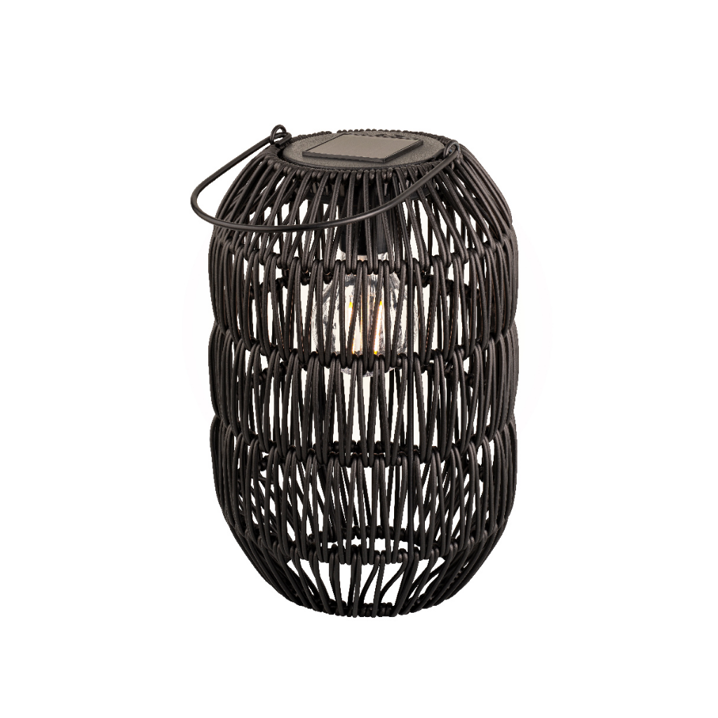 Lumineo Solar lantaarn zwart 24.5 cm