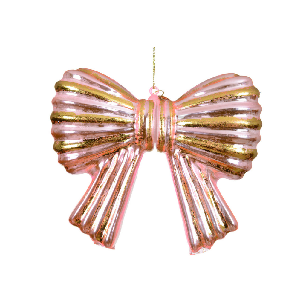 Decoris Kerstornament Strik glas