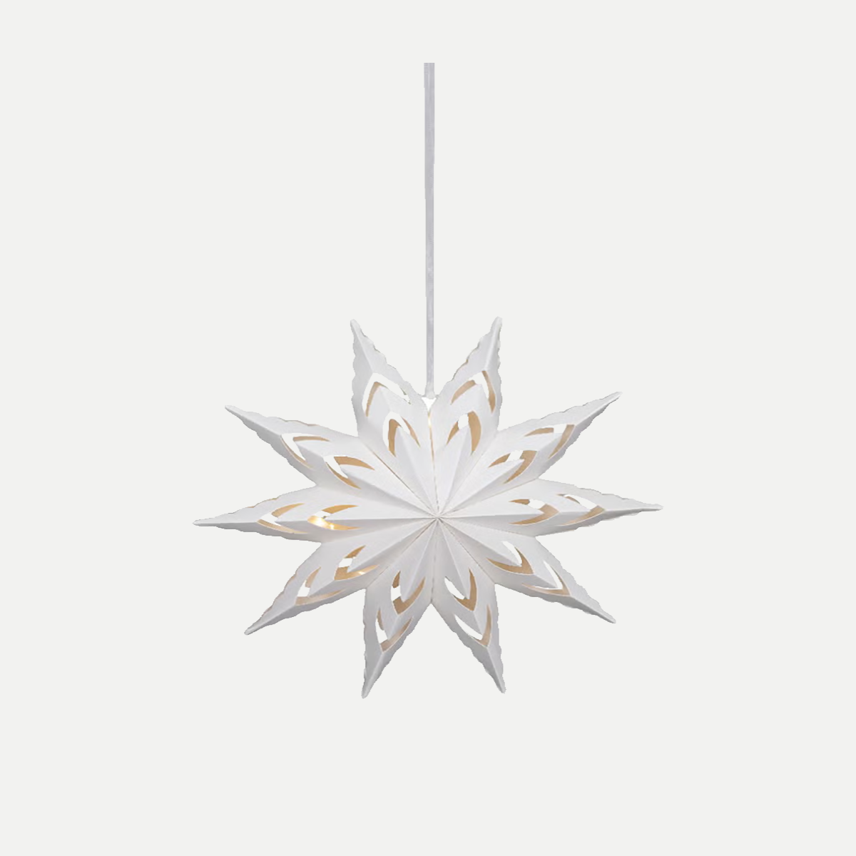 Lumineo Verlicht Kerstfiguur Sneeuwvlok Papier 58 x 27 cm