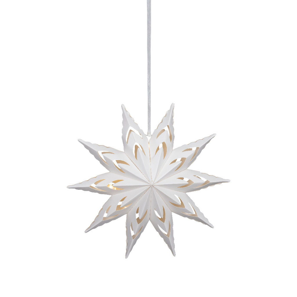 Lumineo Sneeuwvlok LED verlichting papier 58 cm