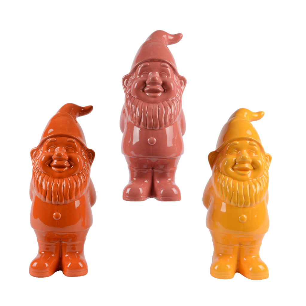 Decoris gnoom keramiek 3 kleuren 35 cm