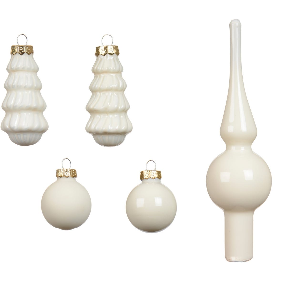 Decoris Kerstballen Set  Glas Wit Ø 3 cm 13 Stuks