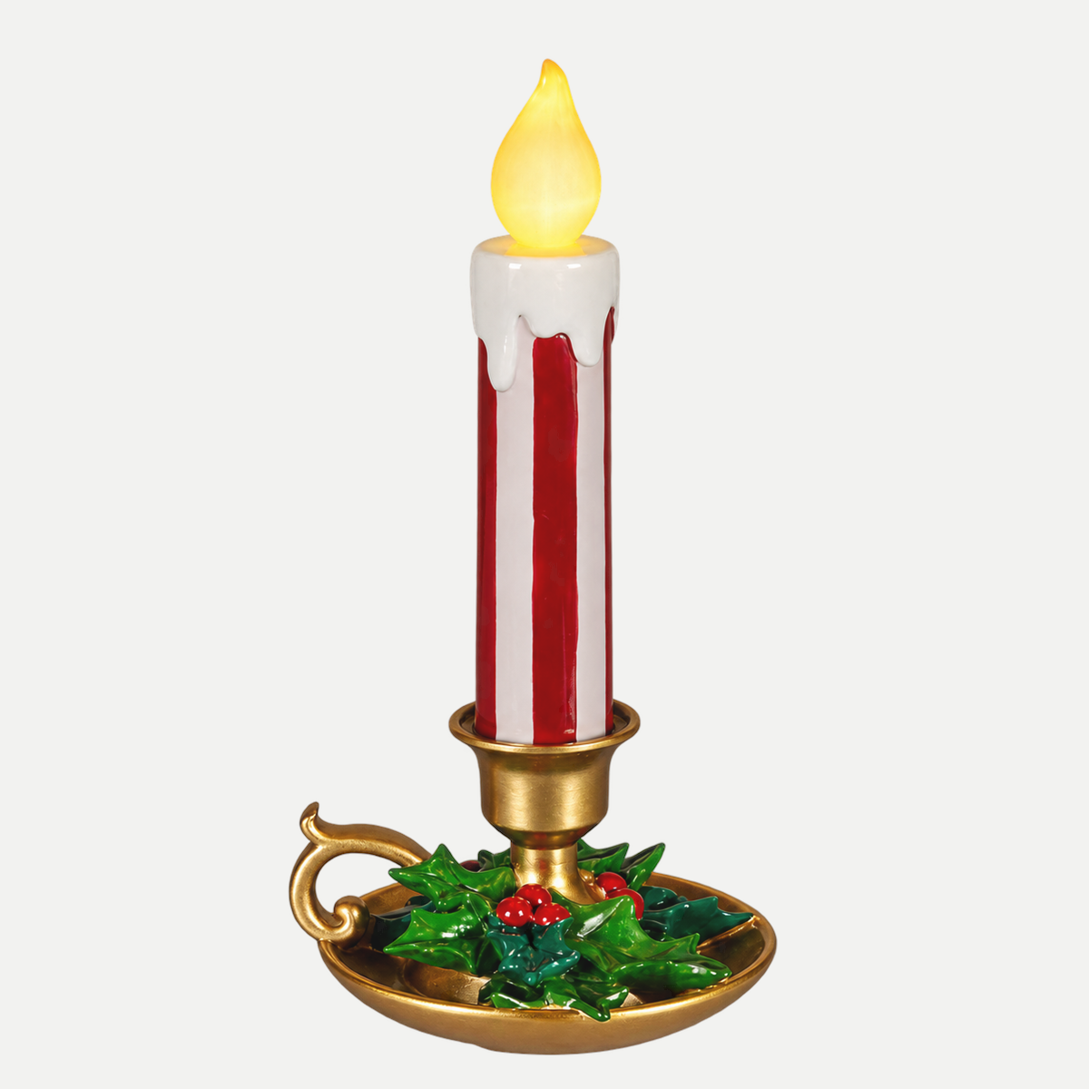 Lumineo Verlicht Kerstfiguur Kaars Rood Warm Wit 1 Lampje 18.2 x 17 x 37.5 cm